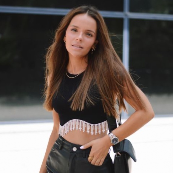 Zara SEAMLESS RHINESTONE TOP - Picture 11 of 17